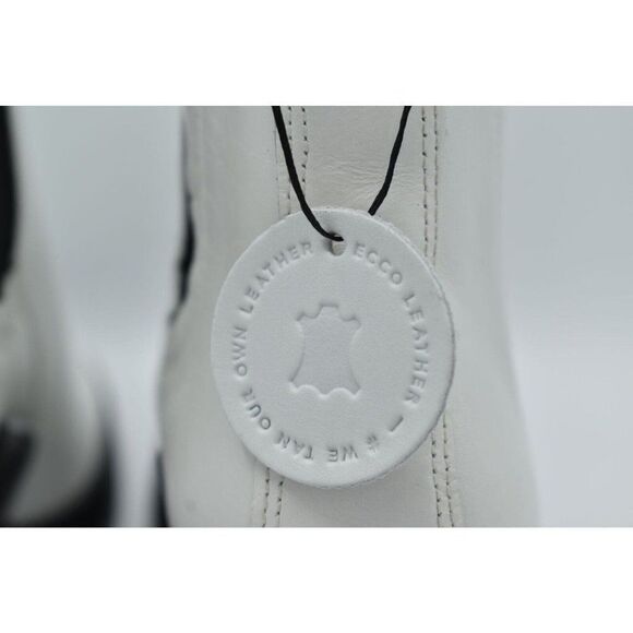ECCO Womens Sz EU 40 US 9-9.5 Shape Motion 55 Bright White Leather Chelsea Boots - Picture 9 of 12